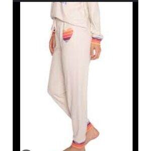 P.J. Salvage Lounge Pants Women's Drawstring Waist Rainbow Cuff Cozy